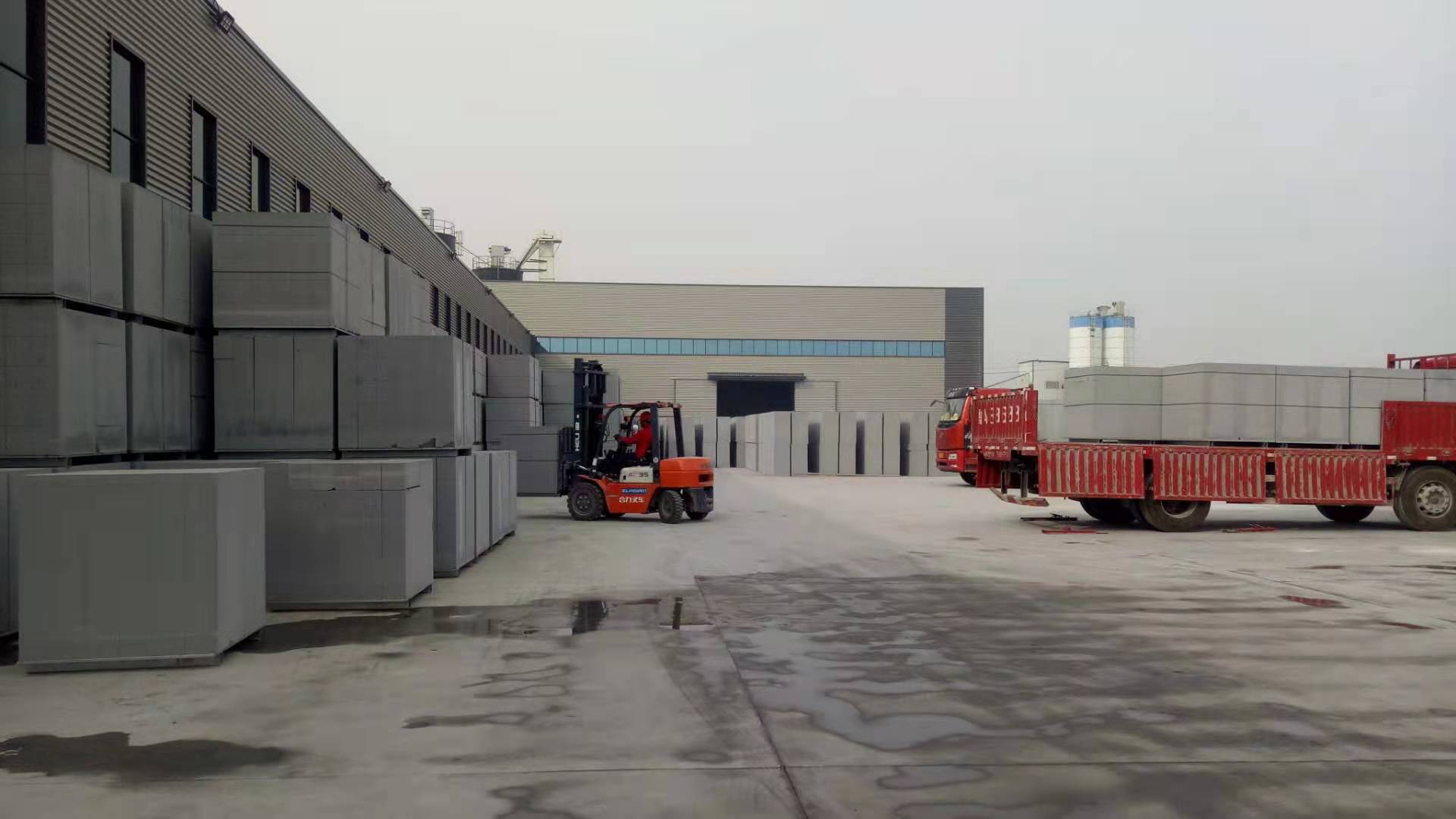 加氣砌塊堆場